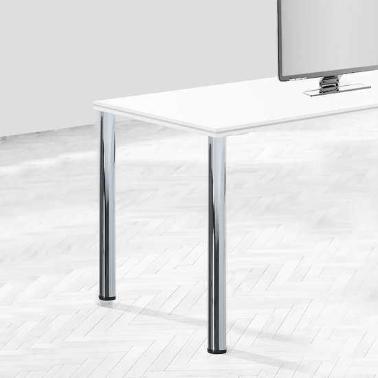 Emuca 2034514 60x710mm, Set of 4 steel table legs, height adjustment