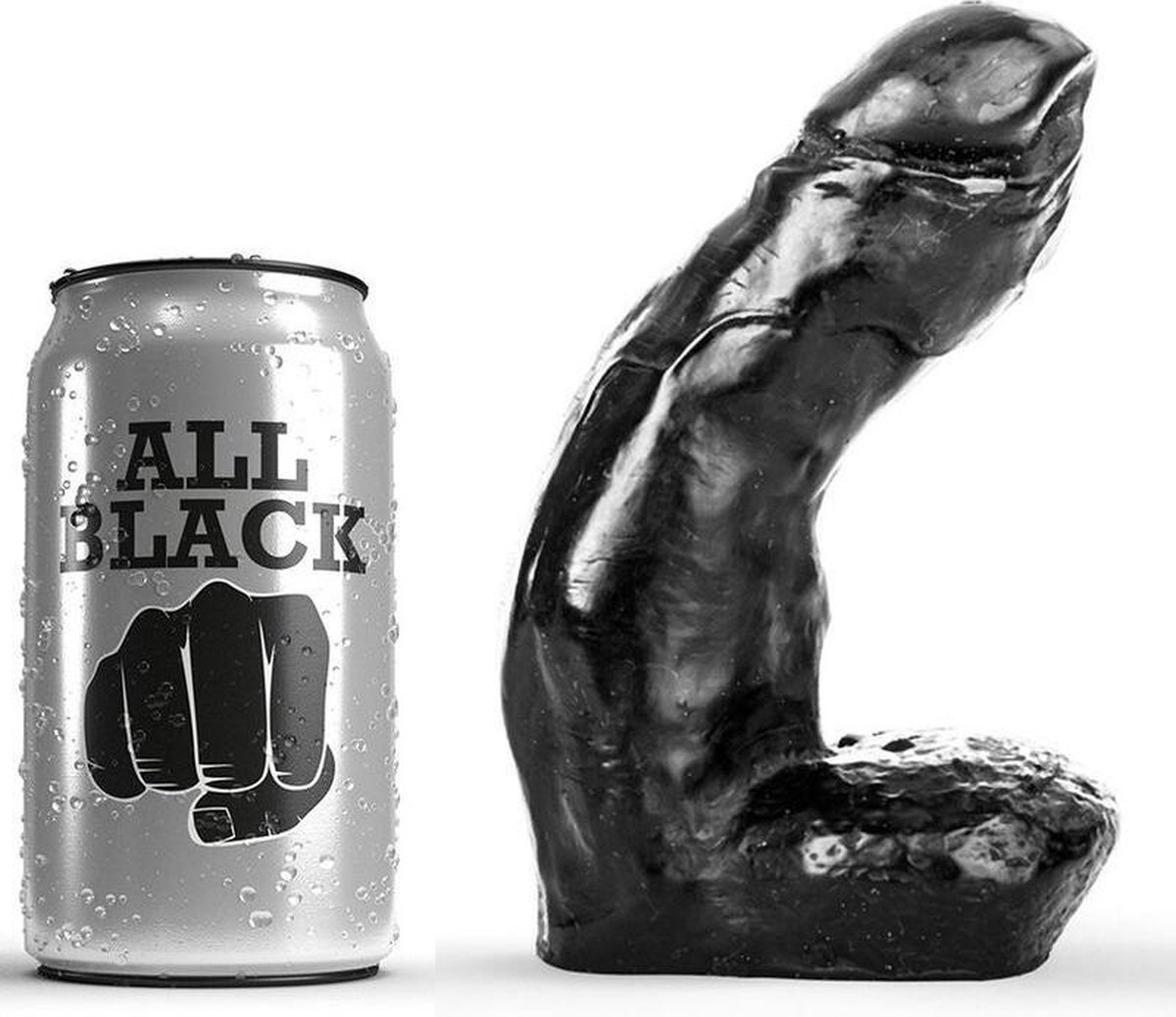 Goedkoopste All Black Zwarte dildo - 15 cm