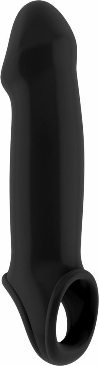 Sono No.17 Penis Sleeve met Testikel Bevestiging voor Optimale Stimulatie en Verlenging - Zwart