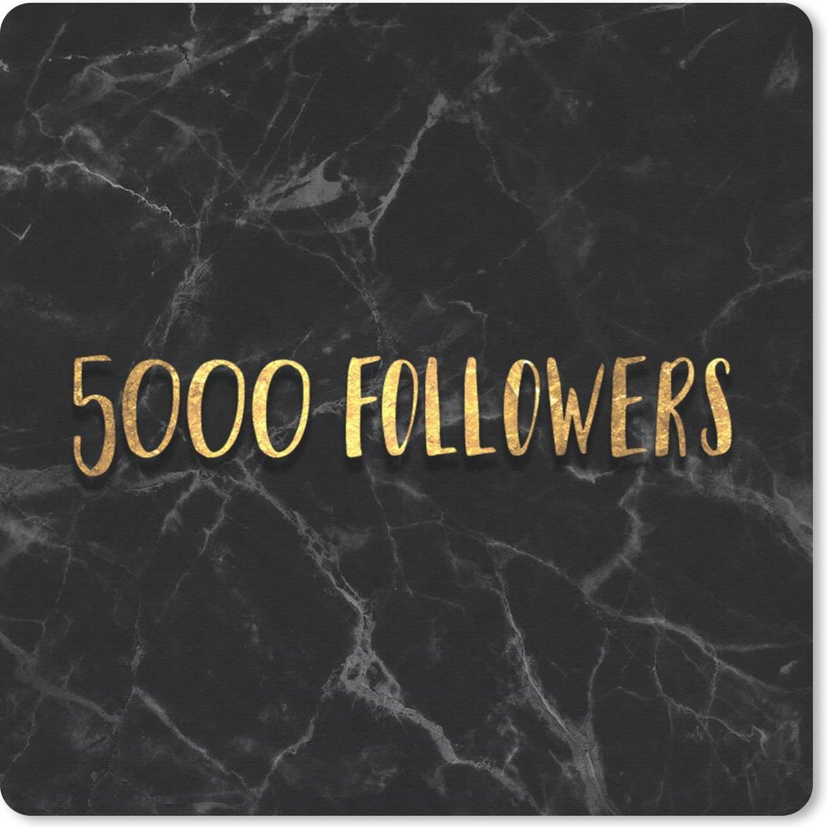 Muismat 30x30 cm - Mousepad Social Media - Instagram - Goud - Marmer print - Muismatten