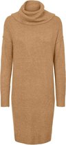 Vero Moda Jurk Vmluci Ls Cowlneck Dress 10250843 Tan/w. Melange Dames Maat - M