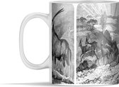 Mok - Illustratie van twee spiesbokken - 350 ml - Beker