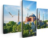 Artaza - Triptyque de peinture sur toile - Mosquée Sainte-Sophie à Istanbul - 90x60 - Photo sur toile - Impression sur toile
