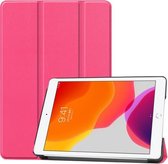 Case2go - Tablet hoes geschikt voor iPad 2021 - 10.2 Inch - Tri-Fold Book Case - Magenta