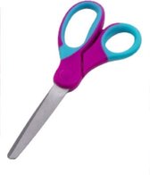 Kidea Knutselschaar Ronde Punt Junior 15 Cm Rvs Fuchsia/blauw