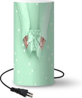 Blijkbaar Wild Voordracht Lamp - Nachtlampje - Tafellamp slaapkamer - Mintgroen Cadeau - 54 cm hoog -  Ø24.8 cm -... | bol.com