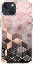 Casetastic Apple iPhone 13 Hoesje - Softcover Hoesje met Design - Soft Pink Gradient Cubes Print