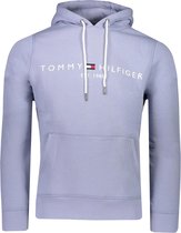 Tommy Hilfiger Sweater Blauw Normaal - Maat L - Heren - Herfst/Winter Collectie - Katoen;Elastaan