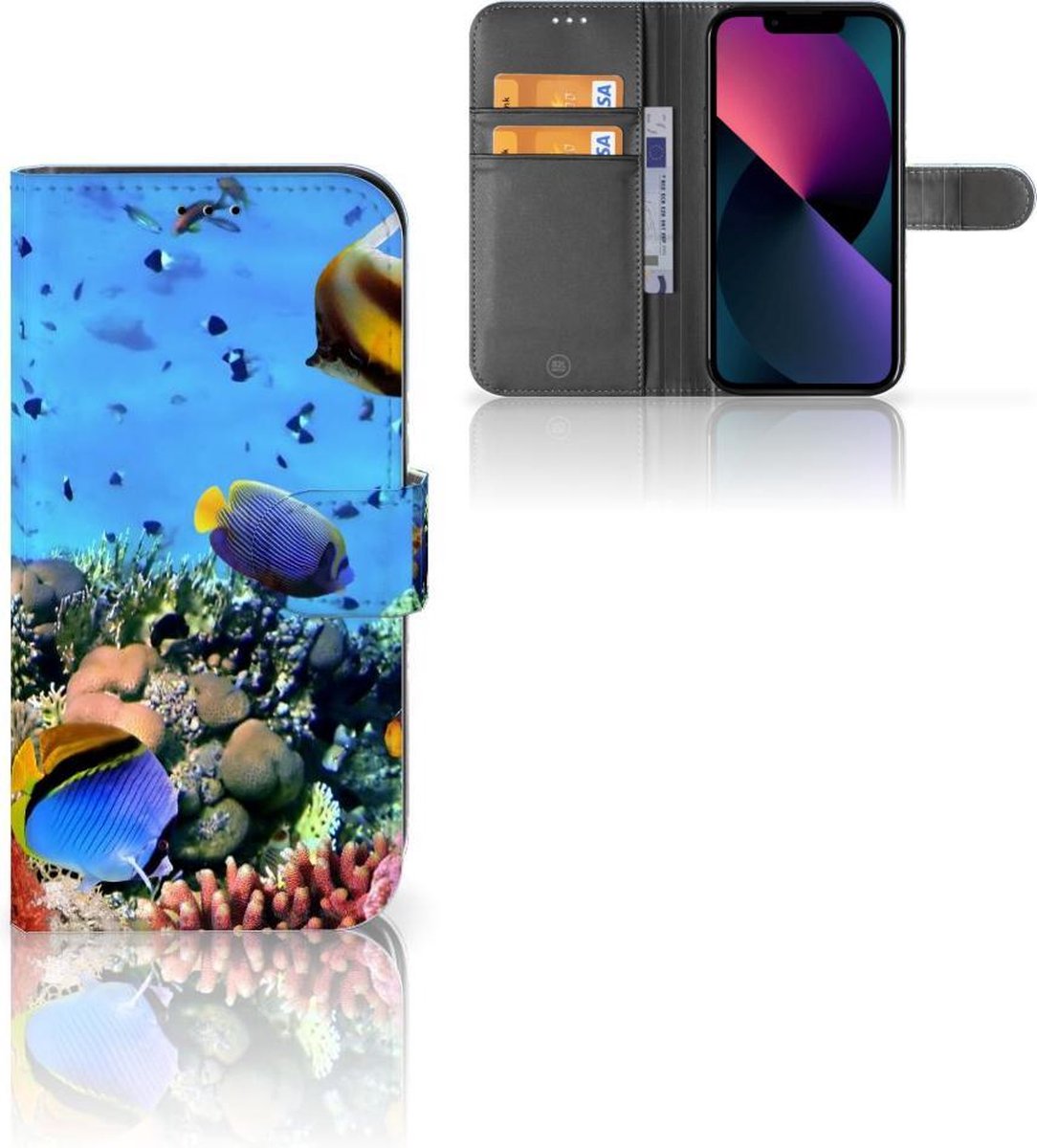 Apple iPhone 13 Telefoonhoesje met Pasjes Vissen