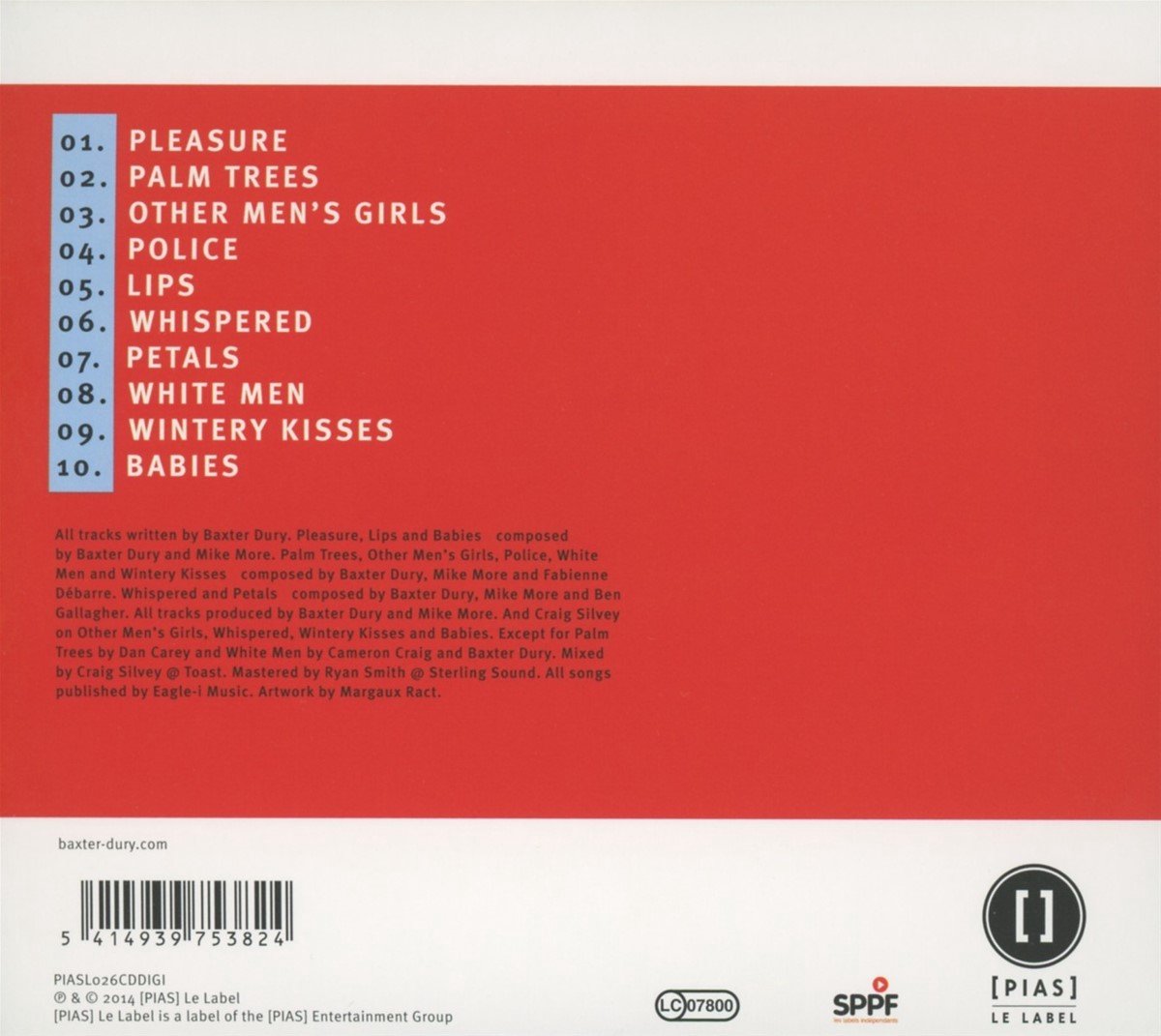 Baxter Dury Its A Pleasure (CD), Baxter Dury CD (album) Muziek