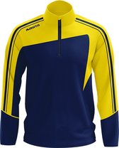 Masita | Zip-Sweater Forza - korte ritssluiting en duimgaten - NAVY/YELLOW - 140