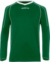 Masita | Sportshirt Heren Lange Mouw - Striker Voetbalshirt Fitness Shirt- Hardloopshirt Heren - Wedstrijdshirt - sneldrogend - GREEN/WHITE - 140