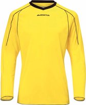 Masita | Sportshirt Heren Lange Mouw - Striker Voetbalshirt Fitness Shirt- Hardloopshirt Heren - Wedstrijdshirt - sneldrogend - YELLOW/BLACK - 128