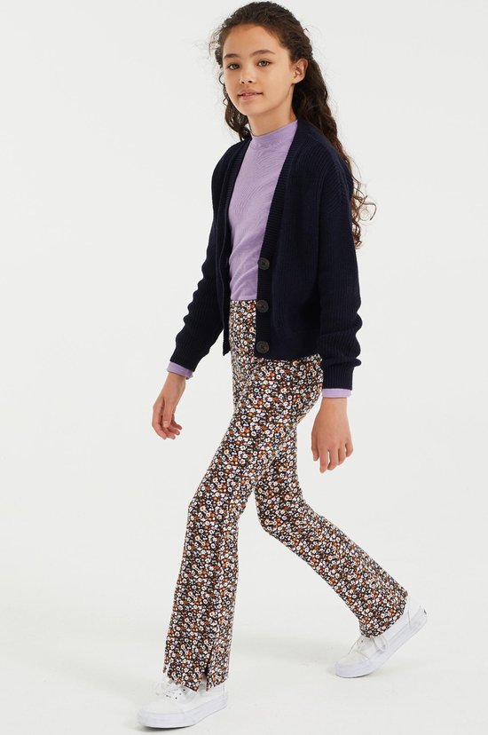 WE Fashion Meisjes flared broek met dessin | bol.com