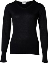 Dames trui lange mouw V-hals marine | Maat 2XL