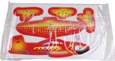 3D-puzzel vliegtuig 8 x 6 cm rood/oranje
