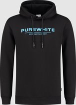 Purewhite -  Heren Regular Fit    Hoodie  - Zwart - Maat M