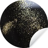Papier Peint Cercle - Marbre - Glitter - Goud - Zwart - ⌀ 120 cm XXL