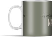 Mok - Moeder cadeau - Allerliefste mama - Grijs - 350 ml - Beker