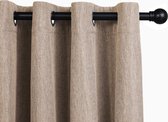 Lifa Living - Taupe Luxe Gordijnen - Verduisterend - Polyester - Met 8 Ophangringen - 150 x 260 cm