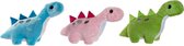 Knuffel DKD Home Decor Blauw Groen Roze Polyester Dinosaurus (3 pcs) (39 x 17 x 26 cm)