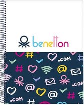 Schrijfblok Benetton Dot Com Multicolour A4 Marineblauw