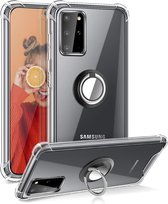 Samsung S20 Plus hoesje - Luxe TPU Backcover Clear - Samsung Galaxy S20 Plus met Ring houder / Ring vinger houder / standaard