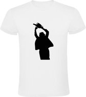 Leatherface Heren t-shirt | horror | film | kettingzaah | grappig | cadeau | Wit