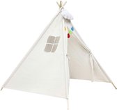 Tentric®  Tipi Speeltent - Ruime Tipi Speeltent - Kindertent Voor Binnen - Kinderspeelhuisje - Kinderspeelgoed - Speelhuisje Voor Buiten - 1.8 Meter
