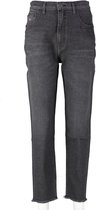 Tommy hilfiger zwarte high rise tapered mom stretch enkel jeans - cropped - valt kleiner -  Maat W28-L32