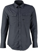 G-star 3301 blauw slim fit stretch flanel overhemd drukknopen - Maat XL