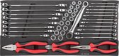 Smoos® 42-delige ring-steeksleutelset, ratelset en tangen