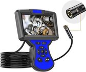 M50 1080P 5,5 mm dubbele lens HD industriële digitale endoscoop met 5,0 inch IPS-scherm, kabellengte: 10 m harde kabel (blauw)