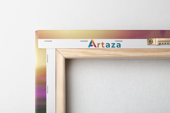 Artaza Canvas Schilderij Drieluik Lavendel Bloemen In De Bergen - Abstract - 90x60 - Foto Op Canvas - Canvas Print