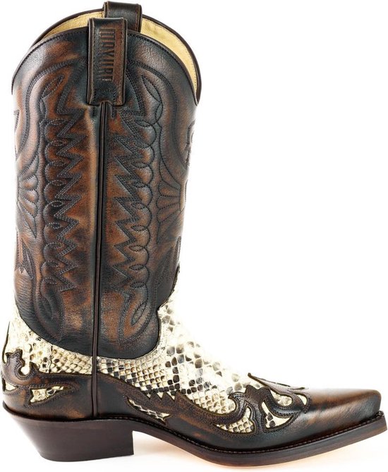 Mayura Boots 1935P Bruin/ Natural Spitse Cowboy Western Laarzen Schuine Hak Rechte Schacht Treklussen Goodyear Welted Maat EU 42
