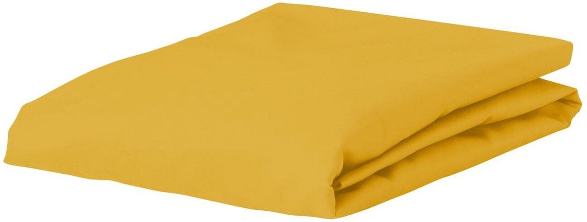 ESSENZA Premium Percale Hoeslaken Mosterdgeel - 180x210