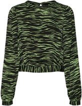 Vero Moda Blouse Vmmella L/s Back Detail Top Sb8 10262010 Black/mella Dames Maat - XL