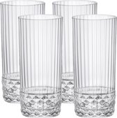 8x Stuks longdrink glazen transparant 490 ml - Glazen - Drinkglas/waterglas/longdrinkglas