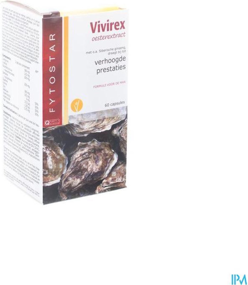 Instrueren Reactor Lee Fytostar Vivirex - Voedingssupplement - Voor het libido – Man prestatie– 60  capsules | bol.com
