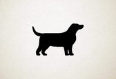 Bassador - Silhouette hond - M - 50x78cm - Zwart - wanddecoratie