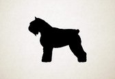 Bouvier Des Flandres - Silhouette hond - M - 60x76cm - Zwart - wanddecoratie