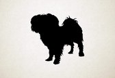 Morkie - Silhouette hond - S - 45x47cm - Zwart - wanddecoratie