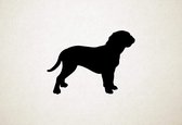 Bordeauxdof - Silhouette hond - S - 42x57cm - Zwart - wanddecoratie