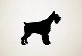 Riesenschnauzer - Silhouette hond - M - 60x68cm - Zwart - wanddecoratie