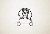 Engelse springerspaniel - hond met pootjes - S - 44x50cm - Zwart - wanddecoratie