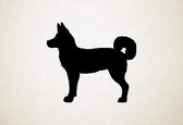 Shepsky - Silhouette hond - XS - 25x28cm - Zwart - wanddecoratie