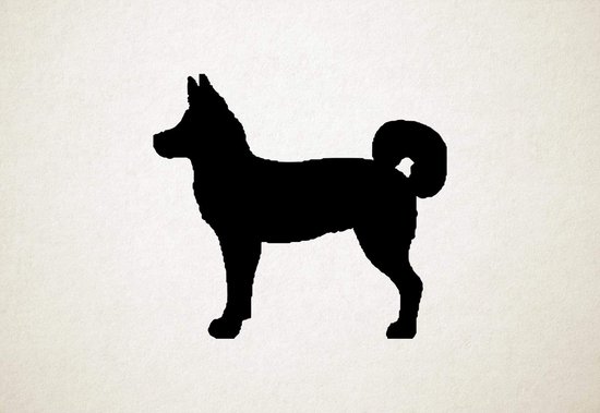 Shepsky - Silhouette chien - XS - 25x28cm - Zwart - décoration murale