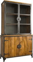 Tv meubel - basto - cabinet 4 deurs 2 part dresser - grijs - 120x45x210