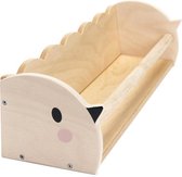 wandplank vogel junior 41 cm hout bruin