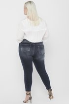 ONLY CARMAKOMA CARWILLY LIFE REG SK ANK RAW REA409 Dames Jeans - Maat 52